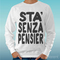 Men's Lightweight White Sweater 'Stress-Free Gomorrah' Road to Happiness