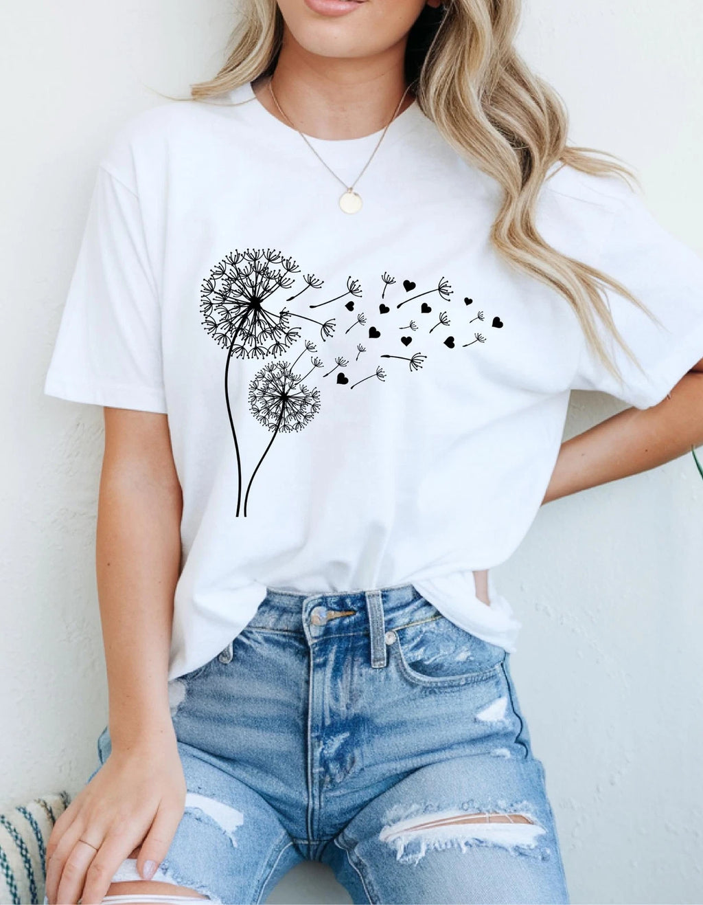 Unisex Dandelion Shirt - Minimalist Botanical Tee for Nature Lovers