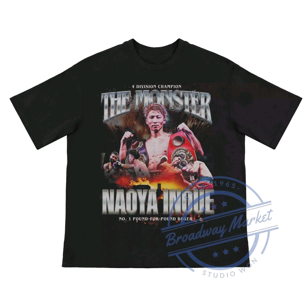 Naoya Inoue The Monster Champion T-Shirt Heavyweight Oversized Rap Tee Boxing 3