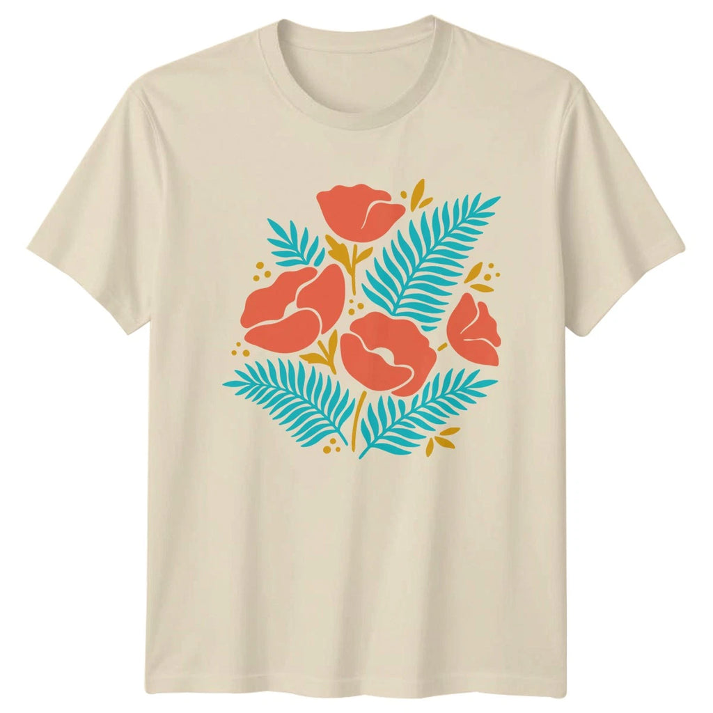 Boho Colorful Flower Bundle Womens T-Shirt Floral Nature Gift For Her