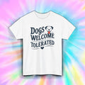 Dogs Welcome Shirt Funny Dog Lover Quote Humor Introvert Pet Tee S-5XL