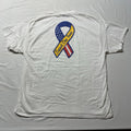 Vintage Support Our Troops T-Shirt Men’s XL White USA Military American Flag Art
