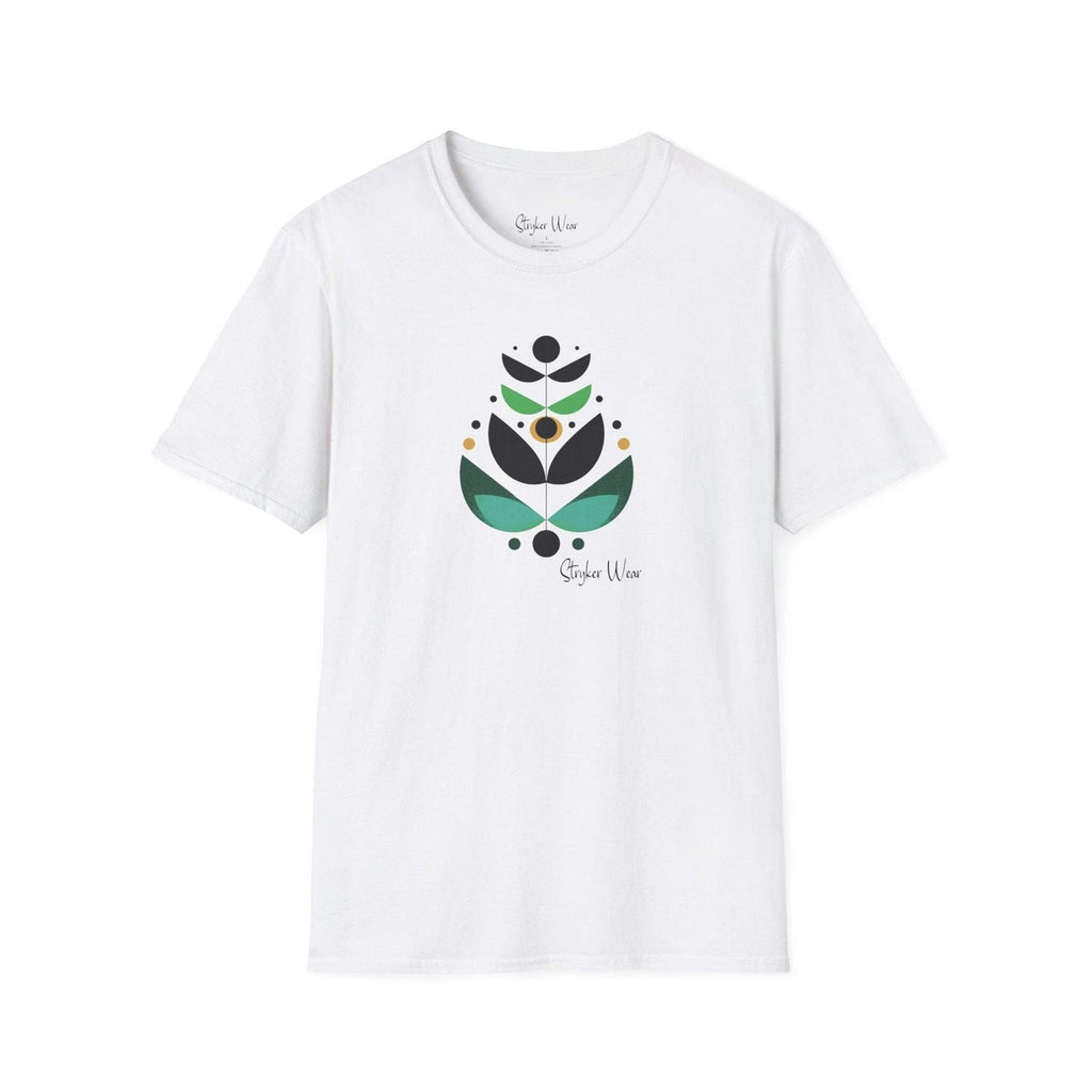 Minimalist Abstract Leaves | Unisex Softstyle T-Shirt