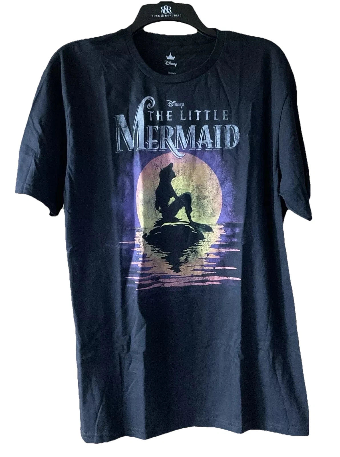 NWT Disney Little Mermaid Black Adult Tee Shirt size S