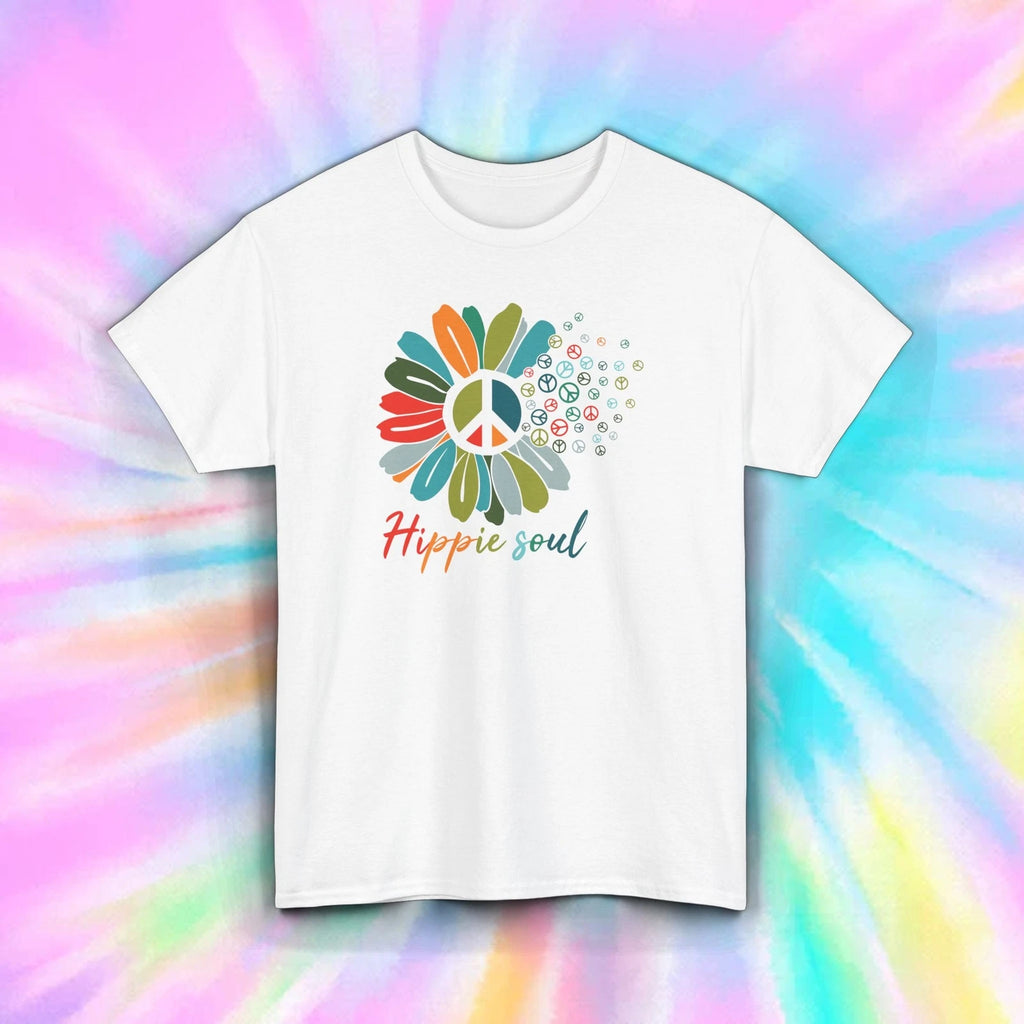 Hippie Soul Peace Daisy Retro 70s Boho Gift T-Shirt S-5XL