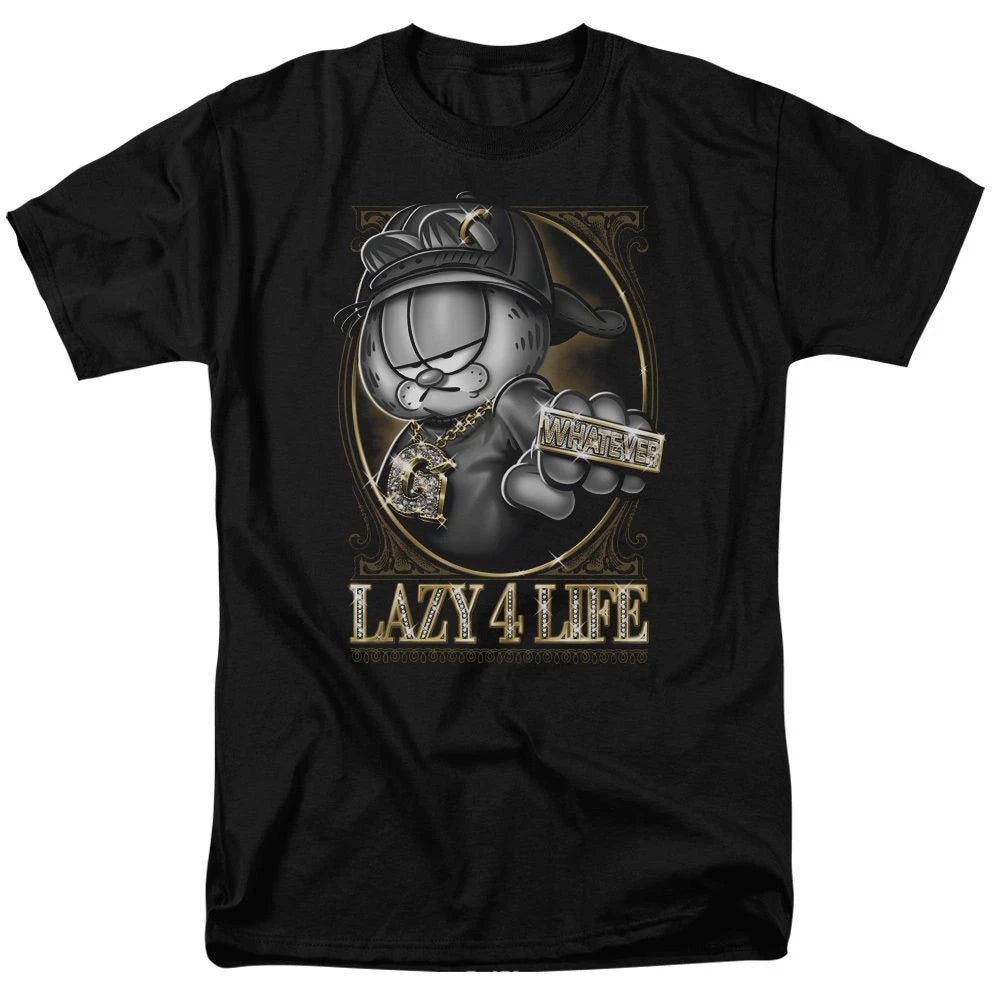 Garfield Lazy 4 Life T-Shirt Sizes S-3X NEW