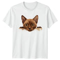Cute Curious Cat Peeking T-Shirt Cat Lover Animal Birthday Gift For Him And Her