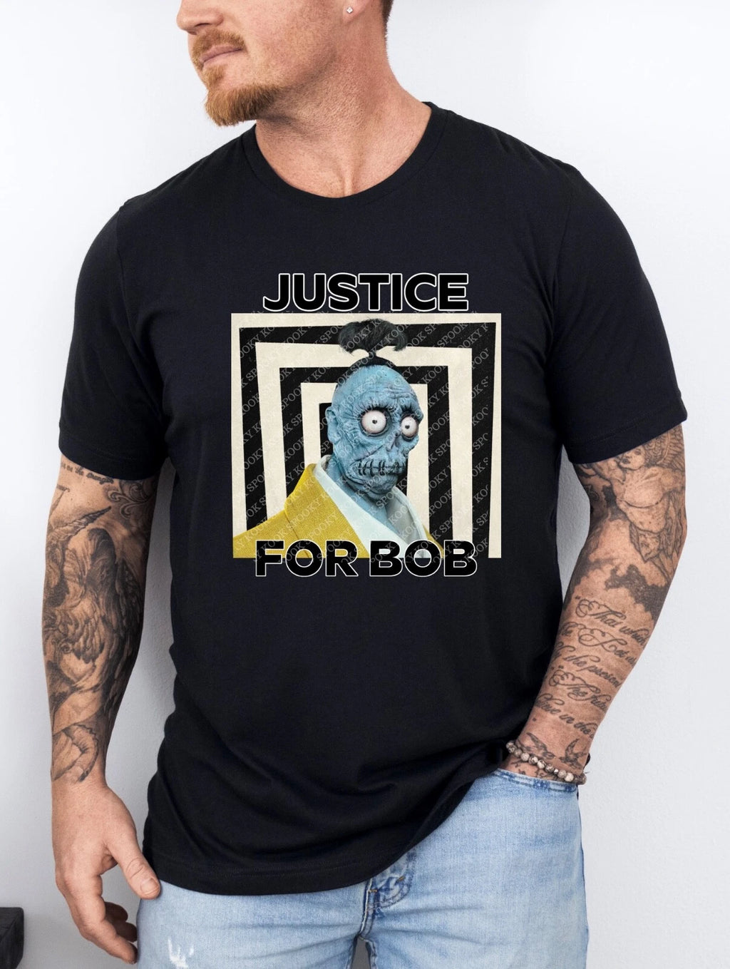 Justice For Bob Tshirt - Sizes S-5XL - Beetlejuice Alternative Mens Cotton