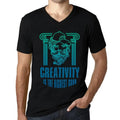 Men's Graphic T-Shirt V-Neck Creativity Is The Highest Good - Creativity