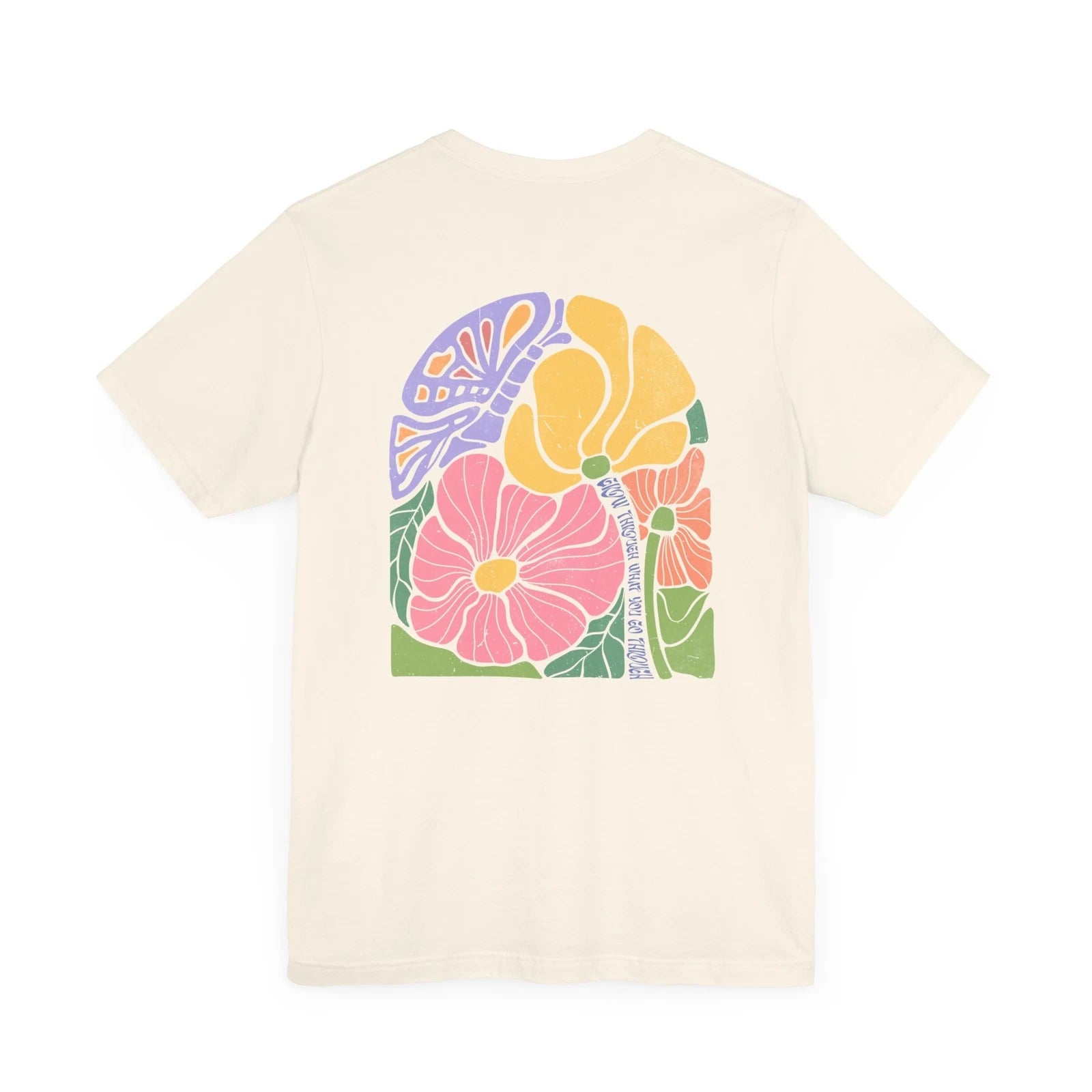 Boho Blumen T-Shirt – Wachsen durch das, was du durchmachst – Inspirierendes