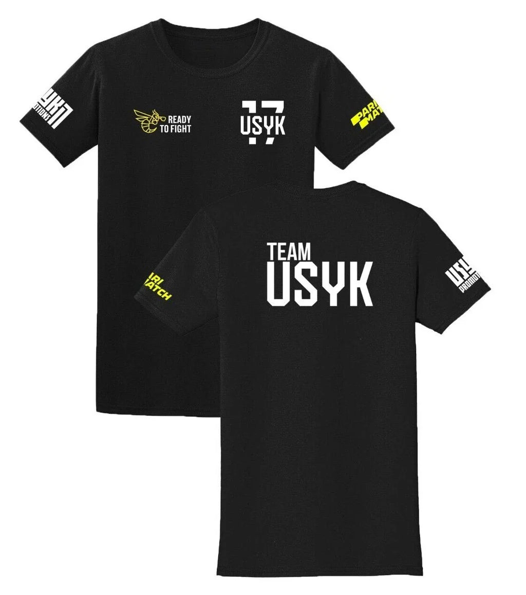 Oleksandr Usyk - Ready To Fight - Boxing T-Shirt Black Sizes S M L XL 2XL