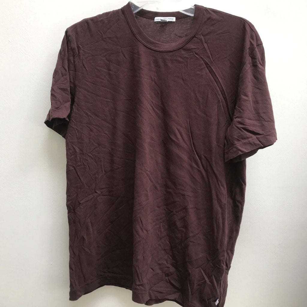James Perse Men's Relaxed Cotton S/S Crew neck T-Shirt brown Wash MLJ3311