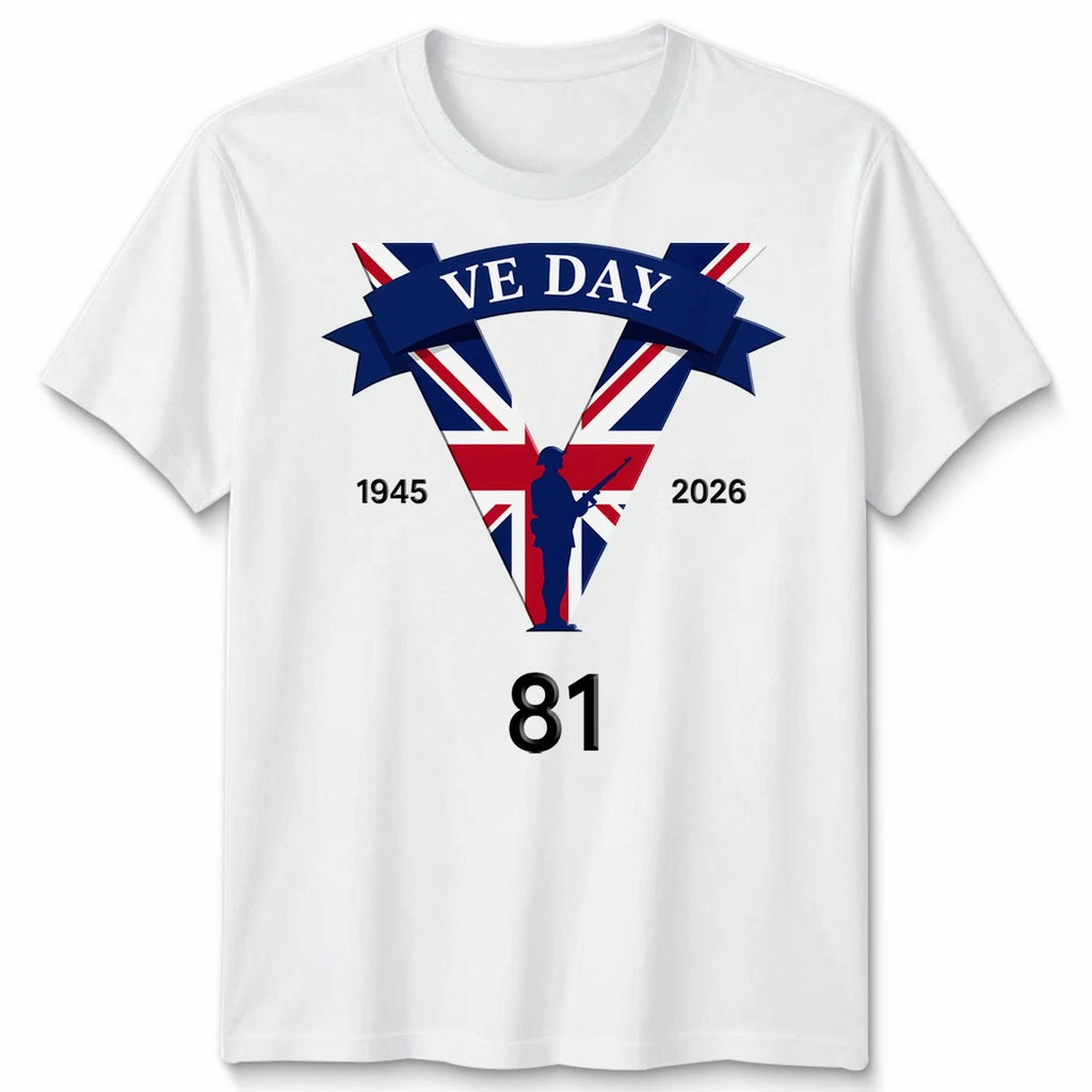 VE Day 81st Anniversary T-Shirt, UK Union Jack, WWII Remembrance, 1945 - 2026#19
