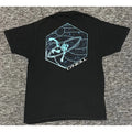O'Neill Mens Medium Black Space Surfer Graphic Modern Fit Short Sleeve Shirt