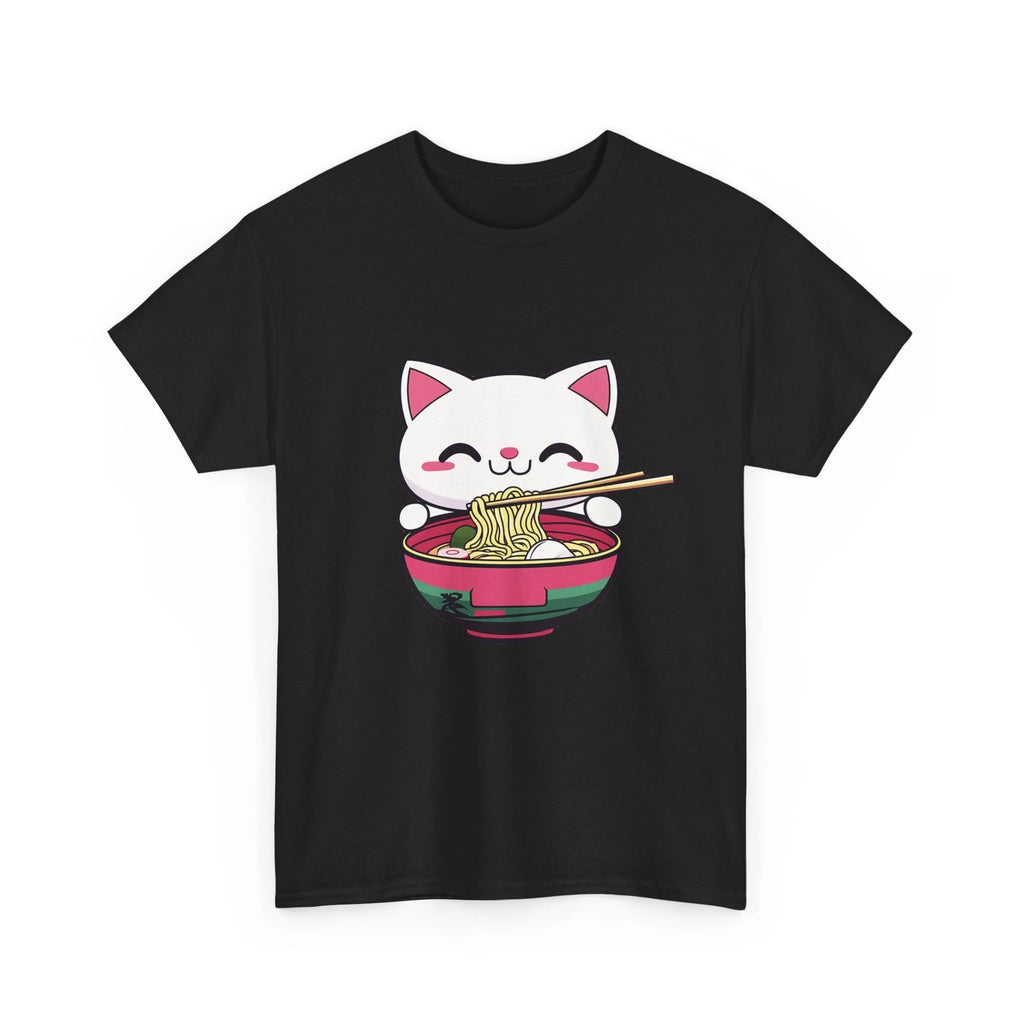RAMEN KITTY CAT ART TEE TSHIRT FUN KAWAII GIFT MEN WOMEN TEEN JAPAN STREET SHIRT
