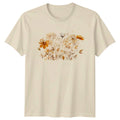 Aesthetic Abstract Floral Watercolor Womens T-Shirt Botanical Nature