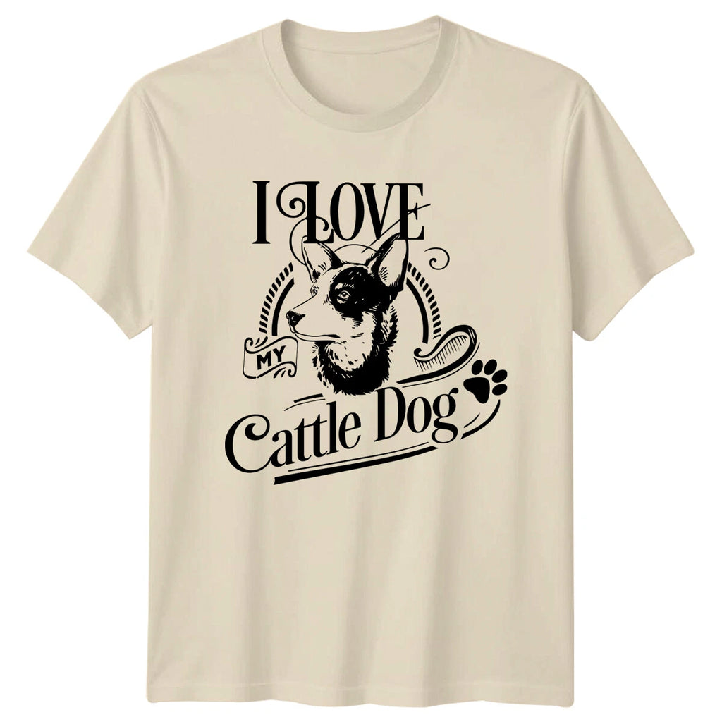 I Love My Cattle Dog T-Shirt Cute Australian Heeler Dog Tee