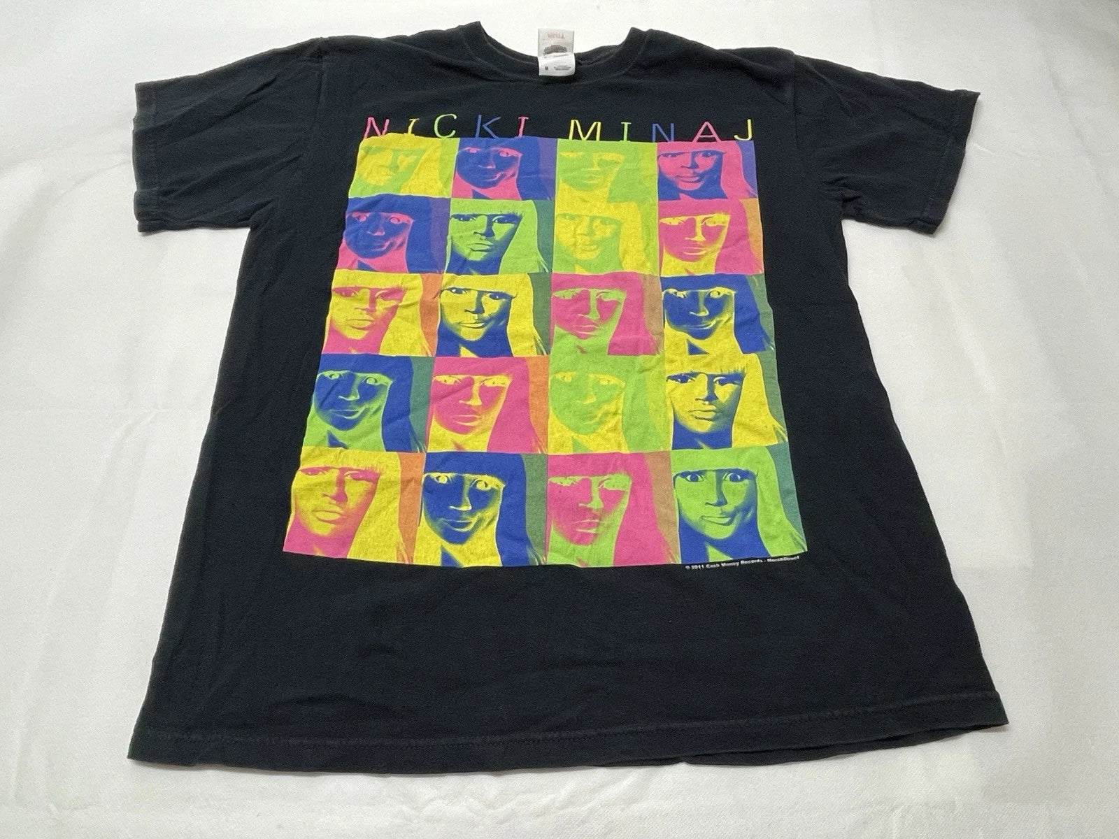 Nicki Minaj Shirt Pop Art Blue Pink Black Graphic Concert Tee Size M