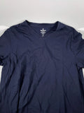 Bombas T Shirt Adult M V-Neck 100% Pima Cotton Navy Blue Short Sleeve Men