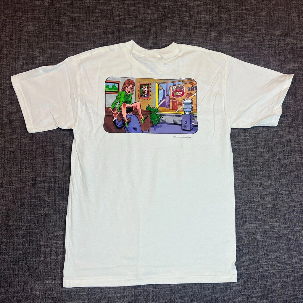 Vintage 2005 Graphic Tee Raunchy Adult Humor Receptionist Office Cartoon Sz M