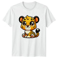 Cute Leopard Cub Animals Mens T-Shirt Womens Tee Graphic Unisex Top