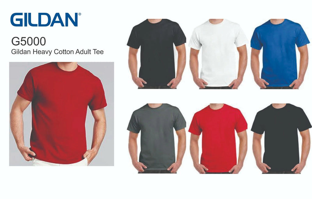 Lot of (24) - GILDAN 5000 Heavy Duty Cotton Tee - Blanks