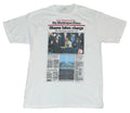 Y2K Obama Washington Times Newspaper Cover White Cotton T-Shirt Mens Large