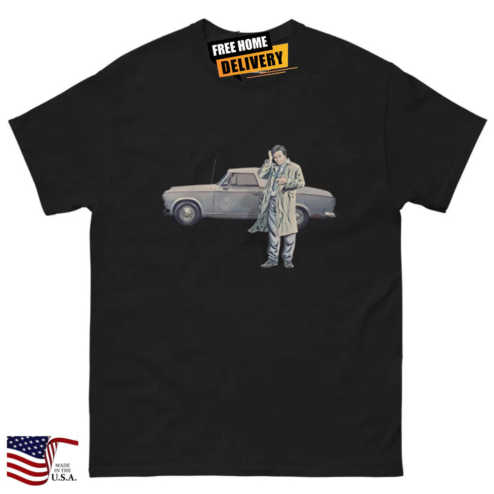 Detective Columbo Retro TV Series Classic Car Lover 70s Mystery Show Fan Shirt
