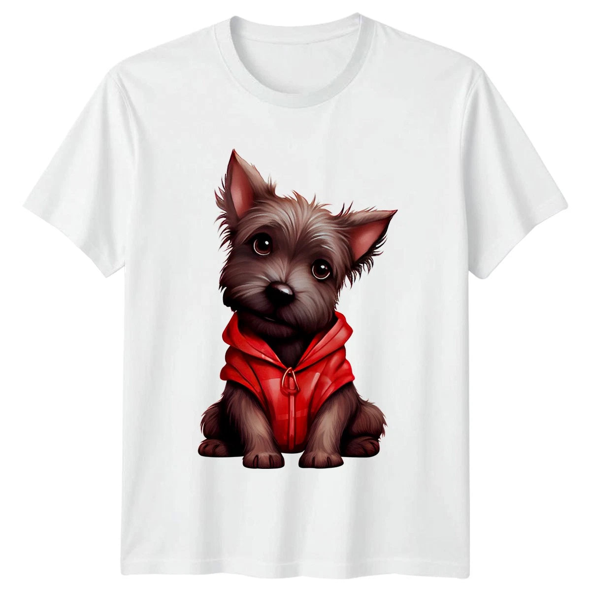 Cute Dog Hoodie Animals Dogs Mens T-Shirt Womens Tee Graphic Unisex Top
