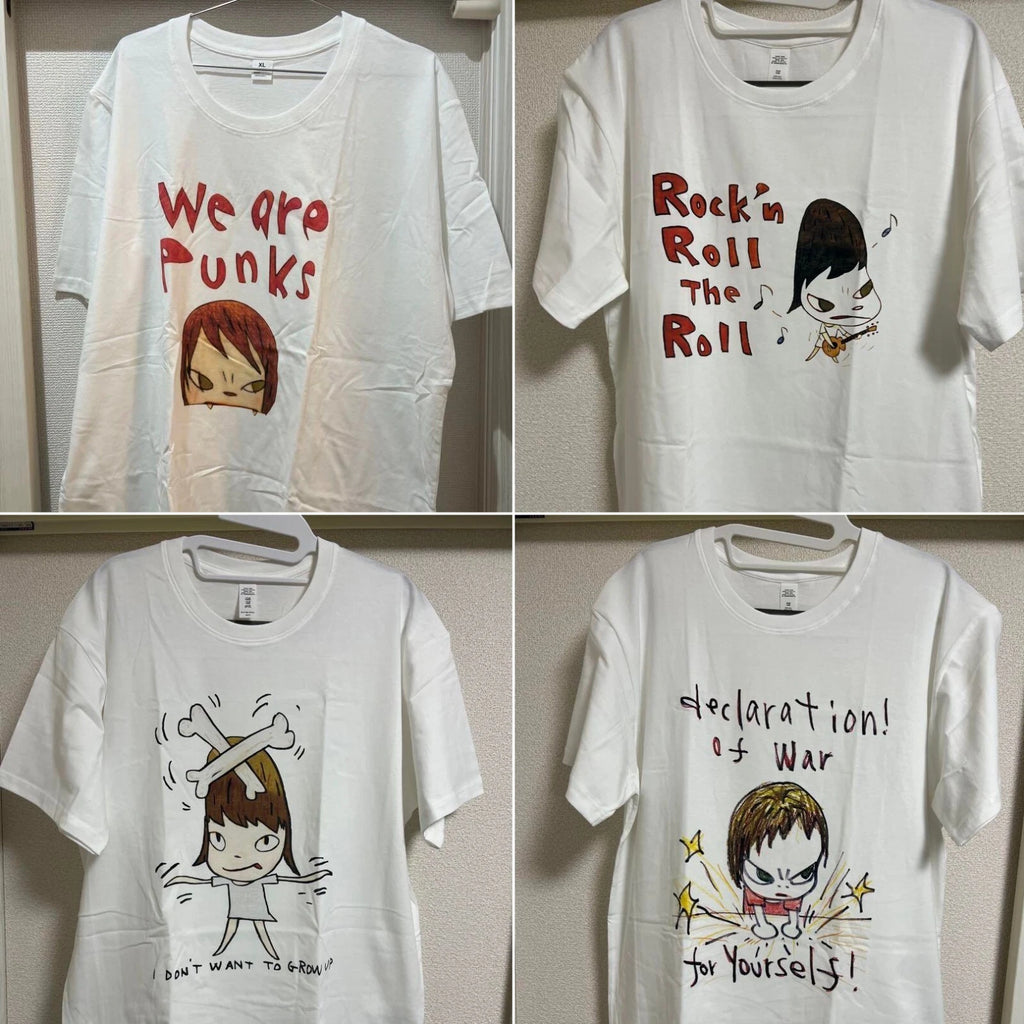 Yoshitomo Nara T-shirt XL Punk Anarchy Rock'n Roll The Roll etc. JAPAN USED