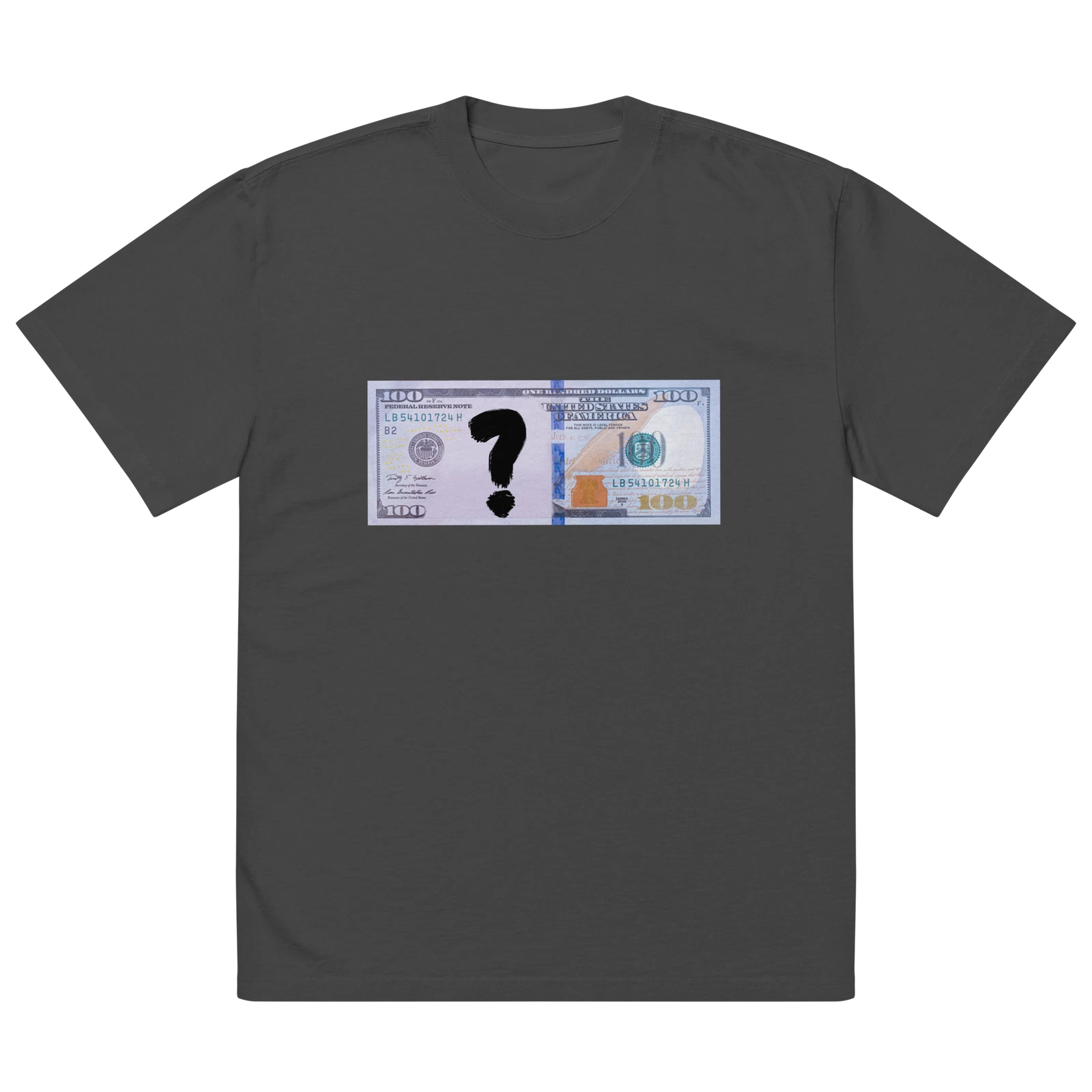 Oversized faded dollar confused shirt