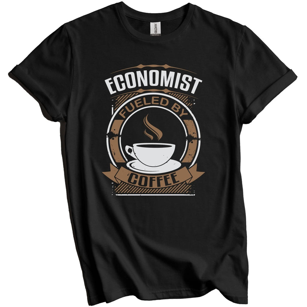 Economist Fueled By Coffee Funny Graphic T-Shirt