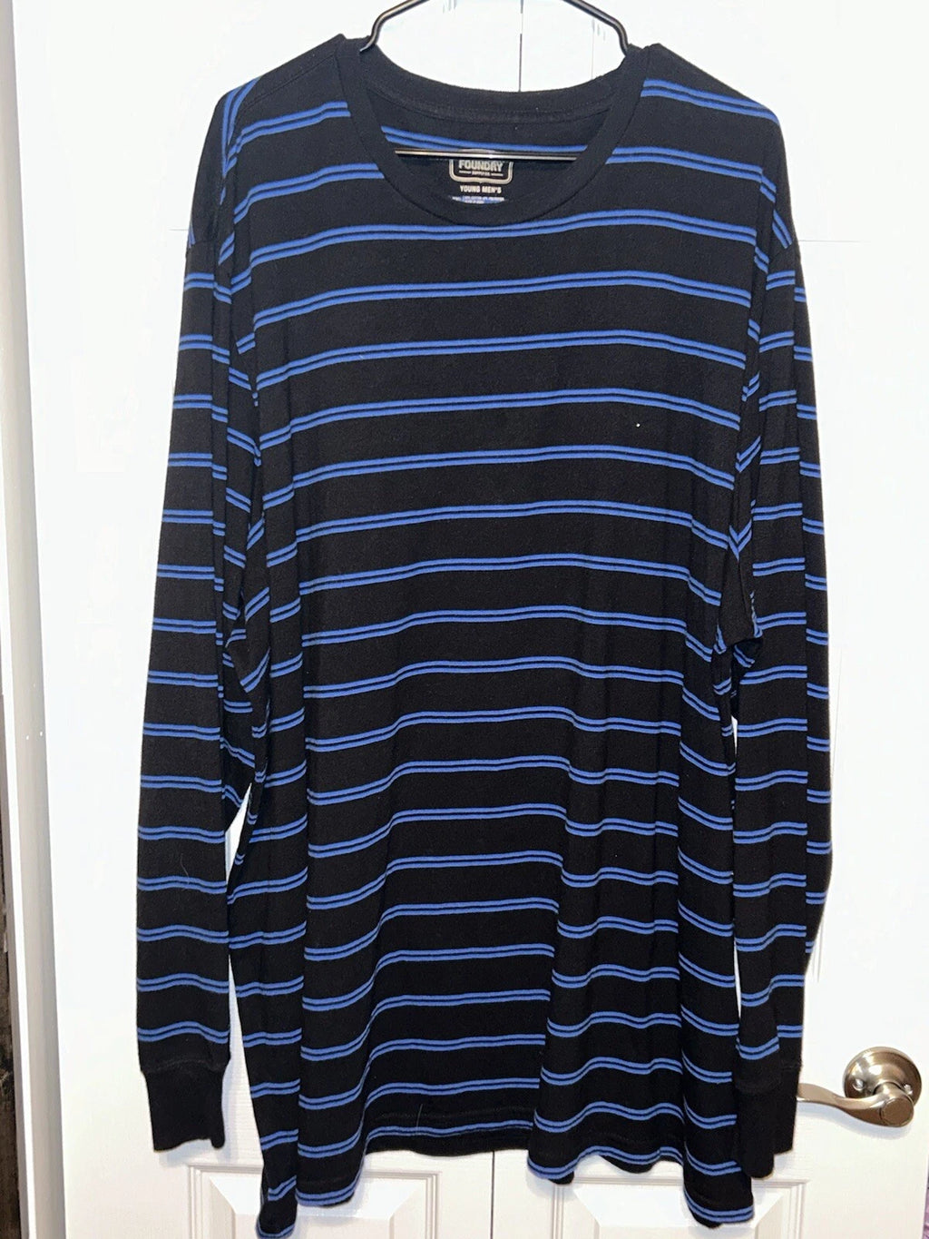Foundry 3XL Mens Knit Henley T Shirt Long Sleeve