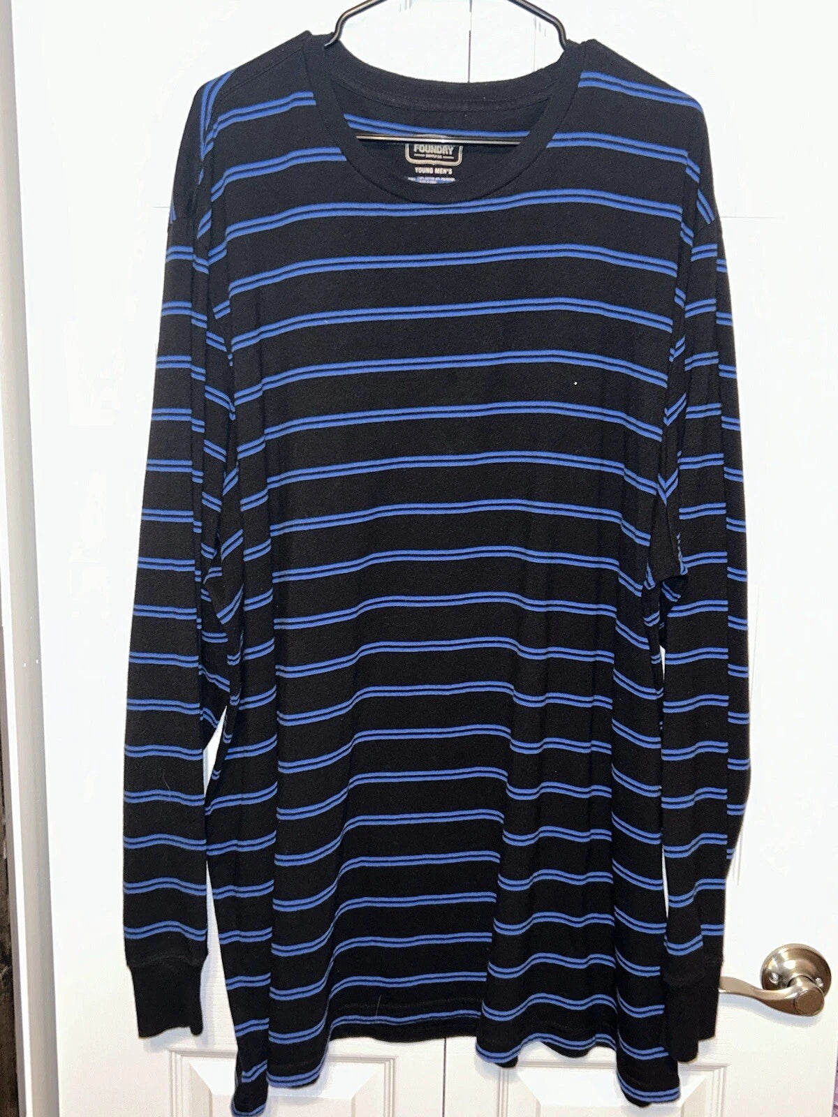 Foundry 3XL Mens Knit Henley T Shirt Long Sleeve