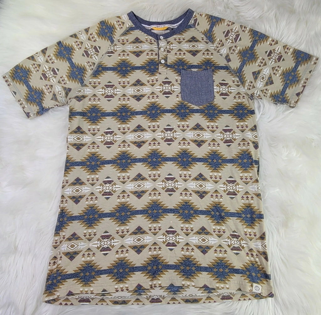 Free Planet Geometric Print Multicolor Mens T Shirt Size (XL)
