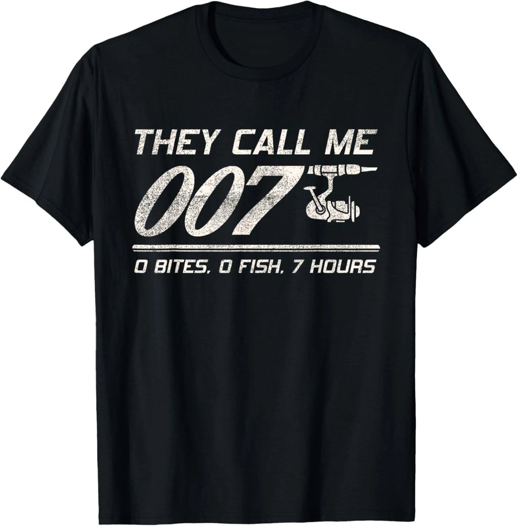 4anglers Fisherman Joke Dad - They Call Me 007 - Funny Fishing Humor T-Shirt