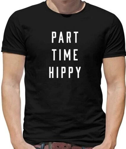 Part Time Hippy Mens T-Shirt - Flower Power - Hippie - 1960s - 60's - Peace