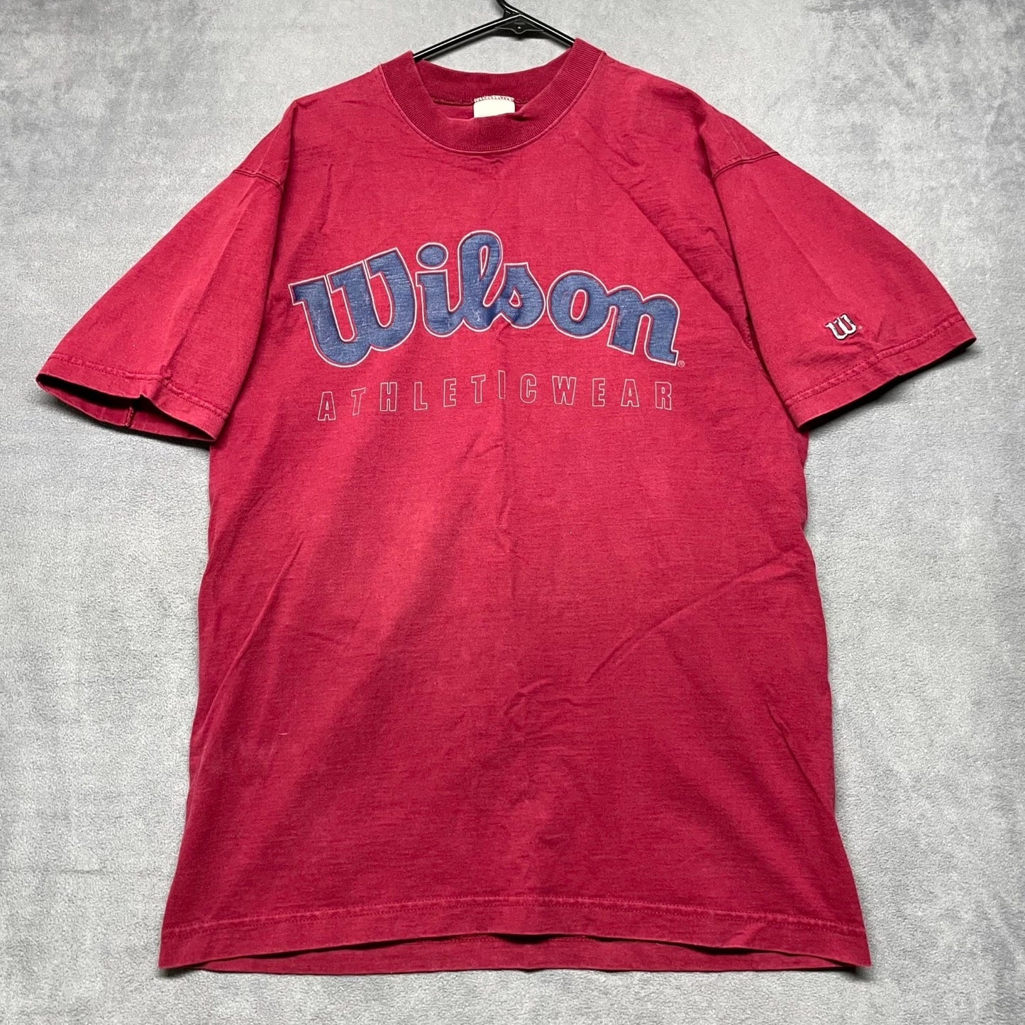 Vintage Wilson Athleticwear T Shirt Mens Large Red Cotton Graphic Everyday Wear