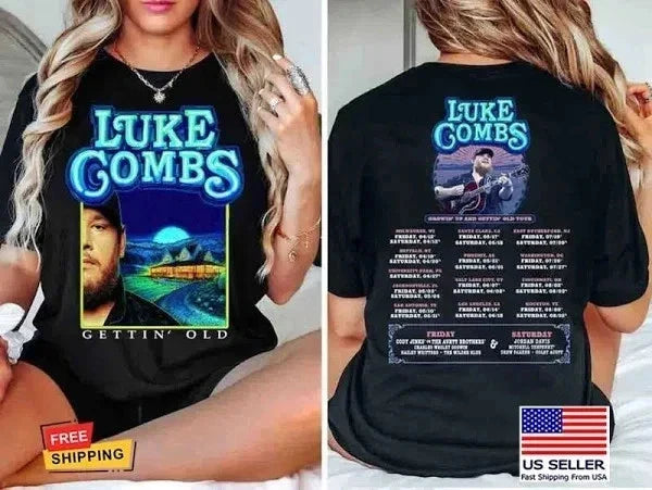 2026 Luke Combs My Kinda Saturday Night Tour T-shirt S-5XL