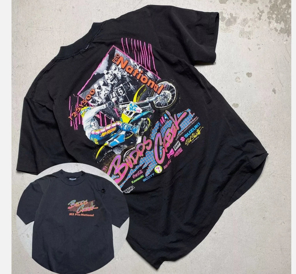 Vintage 1991 Budds Creek Motocross National T-Shirt Cotton Unisex