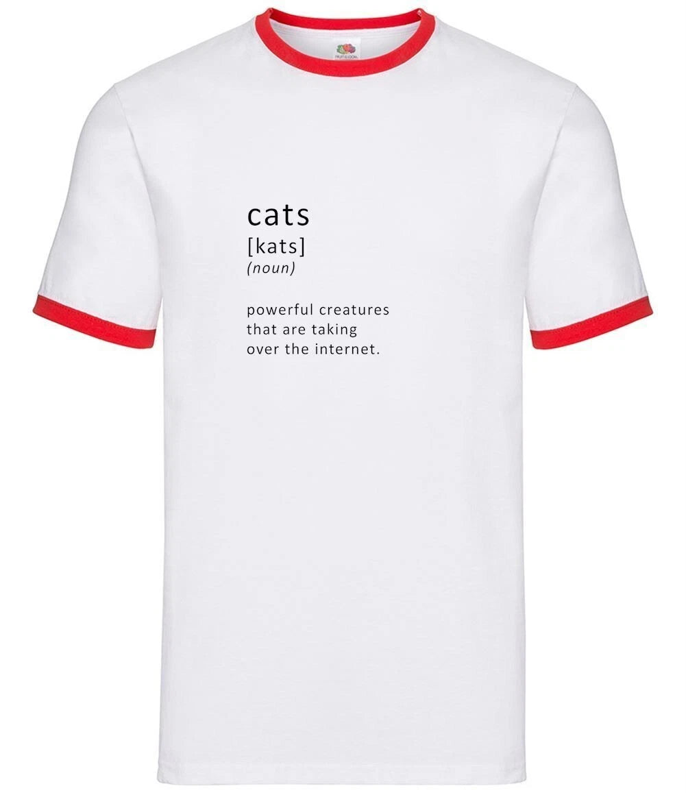 Funny Definition Cats Internet - Mens Ringer - Cat Pet Pets Kitten Meme