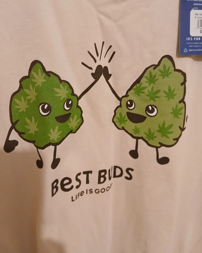 Life is Good Mens XXXL Graphic Tee Friends Best Buds Nugs Cannabis Tshirt - NEW