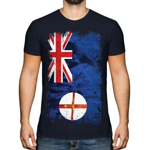 NEW SOUTH WALES GRUNGE FLAG MENS T-SHIRT TEE TOP WELSH SHIRT JERSEY GIFT