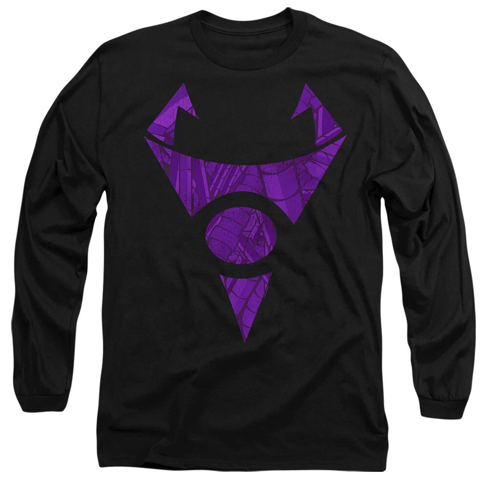 Invader Zim Irken Logo Tubed Mens Long Sleeve T-Shirt, Black