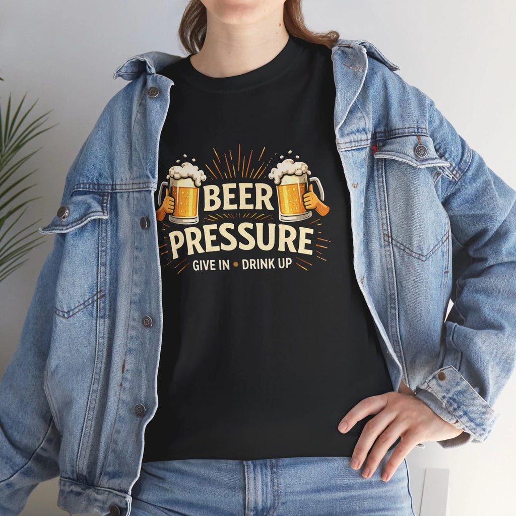 Beer Pressure Funny T Shirt Mens Womens Drinking Humor Pub Gift Beer Lover Tee