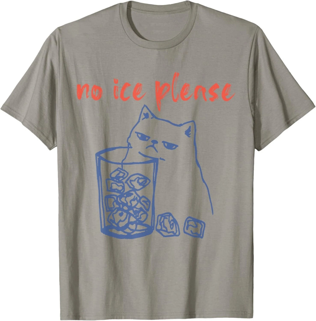 No Ice Please Cat T-Shirt – Abolish ICE Funny Graphic Tee Gift Unisex T-Shirt