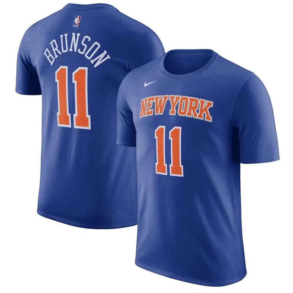 Brunson - Knick Icon Edition Name Number T-Shirt - Blue Size S-5XL Reprint