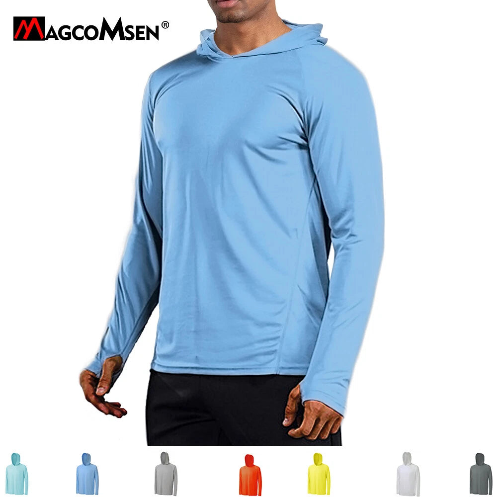 Outdoor Sun protection Shirts Hoodie Mens Anti-UV Performance Tee T-Shirts Tops