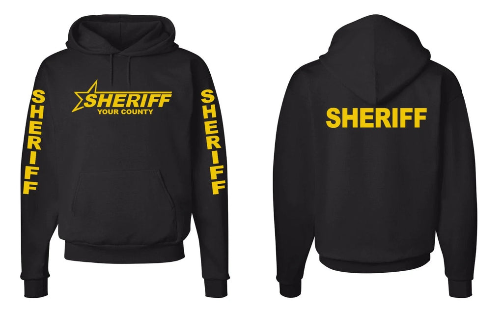 Custom County Sheriff  Logo- Personalize Hooded Sweatshirt S-5XL