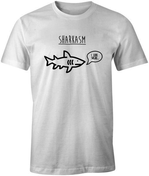 Sharkasm Funny Quote Joke Humor T-Shirt Tee Great Gift Fashion Mens